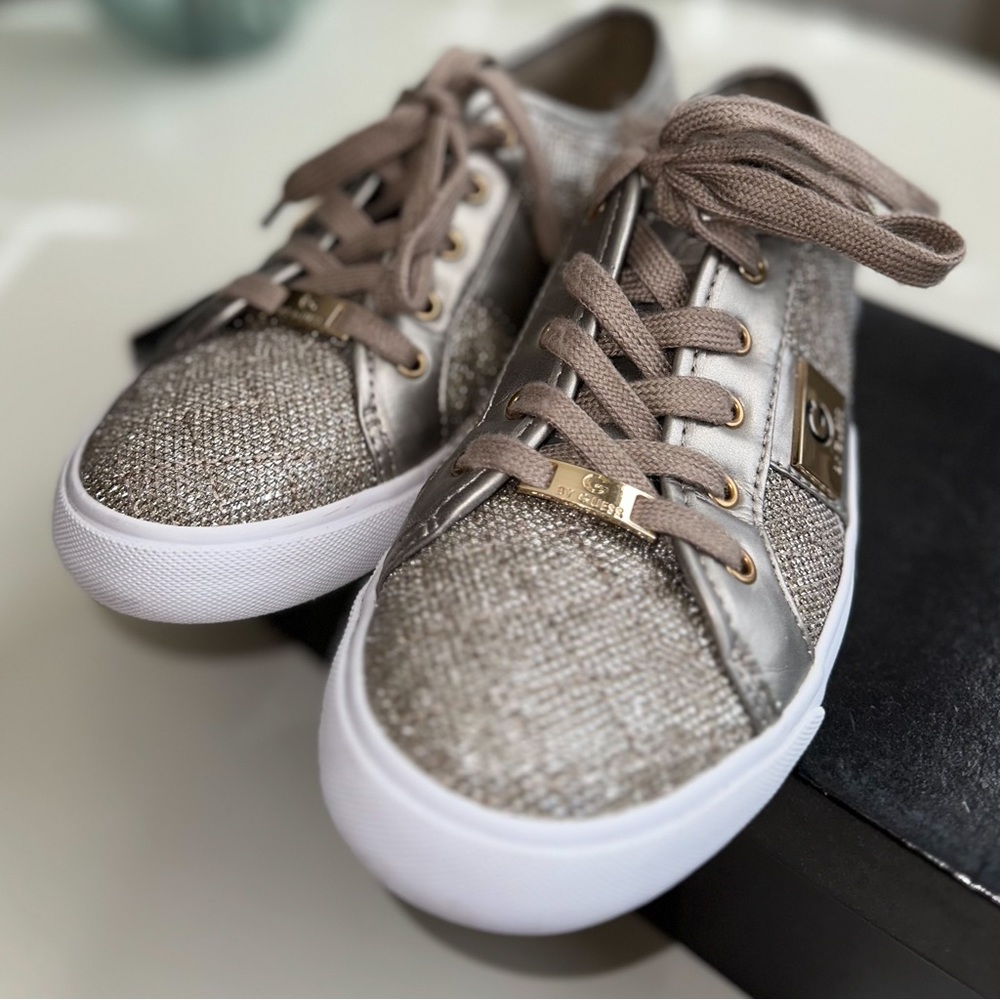 G by Guess Gold Fabric Sneakers
